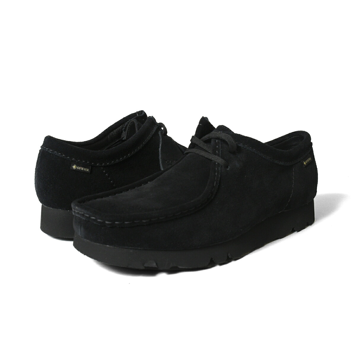 CLARKS ORIGINALS クラークス オリジナルス ブーツ 靴 シューズ ワラビー GORE-TEX ダンサーファッション ストリート ヒップホップ ラッパー アメカジ カジュアル ダンス フォーマル ブランド WALLABEE GTX 26165695 Black Suede ブラック スウェード ★★｜ラファイエット店