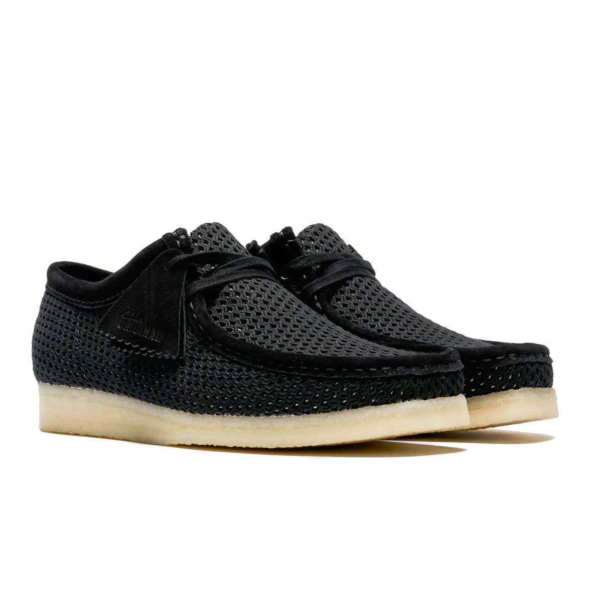 Clarks Originals クラークス オリジナルス ワラビーシューズ 表どおり 御居処跳ねる ノッカー おどり子 アメカジ ミリタリー 細工物 心地好い アウトドア 難民キャンプ 運動競技 ブランド名 ワラビーシューズ Wallabee Black Mesh 黒いことメッシュ 26175848