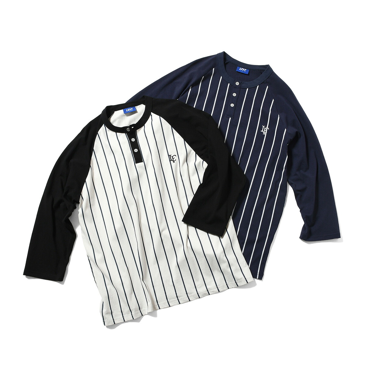 LFYT ラファイエット ラグランスリーブ Tシャツ Lafayette エルエフワイティー プリント ストリート ヒップホップ ラッパー ダンサー アメカジ カジュアル アウトドア キャンプ ブランド PINSTRIPE RAGLAN SLEEVE TEE LS260102｜ラファイエット店
