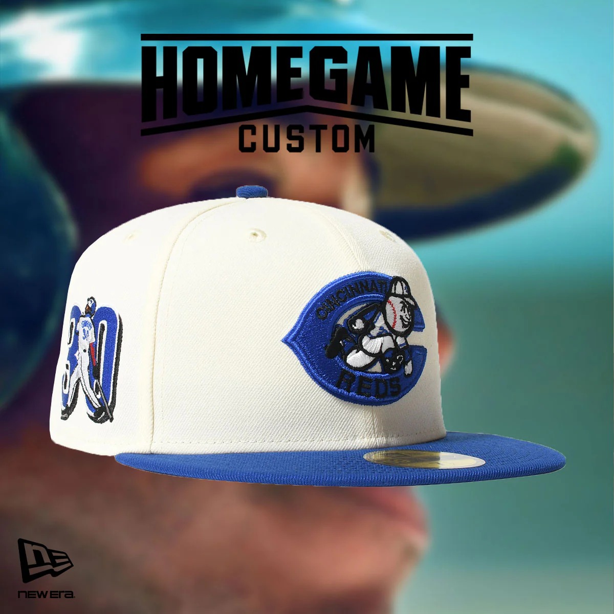 NEW ERA ニューエラ キャップ ストリート スケーター CINCINNATI REDS CO KEN GRIFFEY JR 30 59FIFTY CHROME/LRYL 71024207