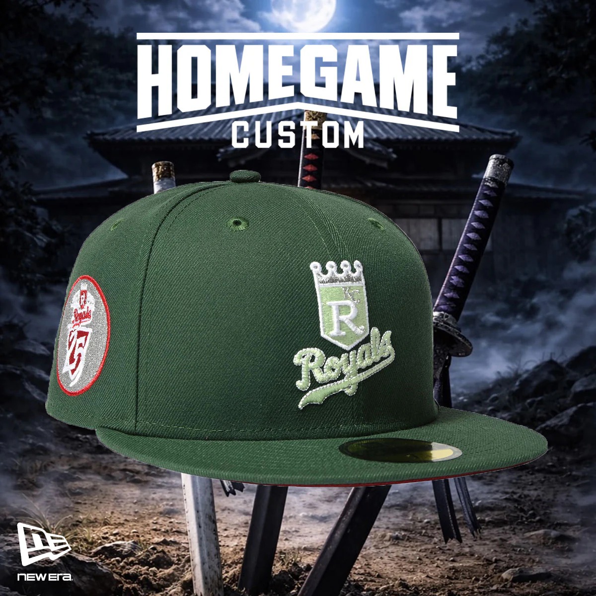 NEW ERA ニューエラ キャップ ストリート スケーター KANSAS CITY ROYALS CO 25TH 59FIFTY MOUNTAIN PINE GREEN 71025002