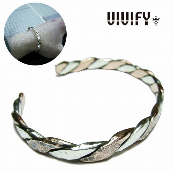 【定価 39,600円】vivify バングル ハンマード レインクラウド VIVIFY バングル バングル/ハンマード/スクエア/レインクラウド