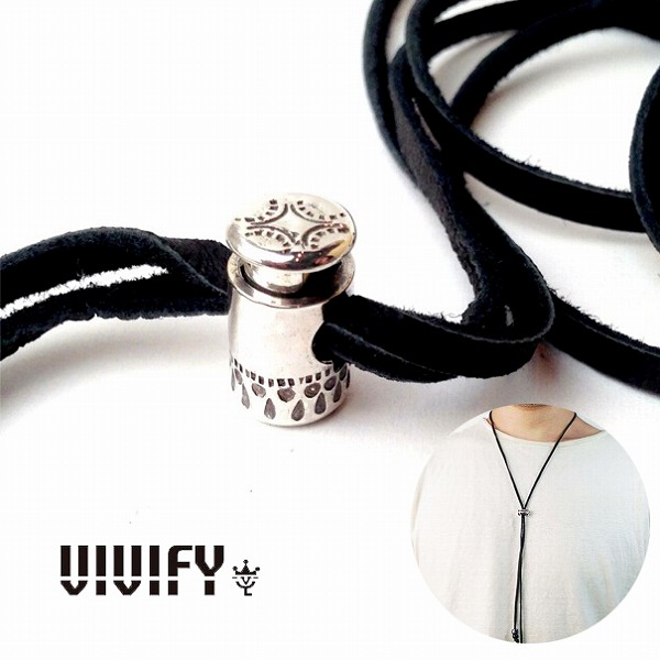 【送料無料】【VIVIFY 正規店】VIVIFY ビビファイ ネックレス コードストッパー 革紐 Cord Stoper/雫、橋、雨（恵み）受注生産｜BLESS（ブレス）