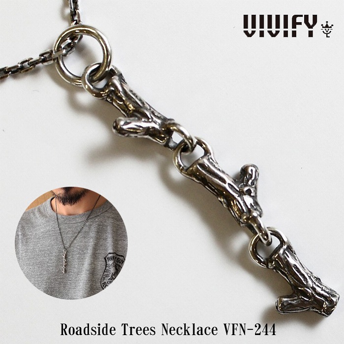 【送料無料】【VIVIFY 正規店】VIVIFY ビビファイ ネックレス　シルバー 木 Roadside Trees Necklace　受注生産