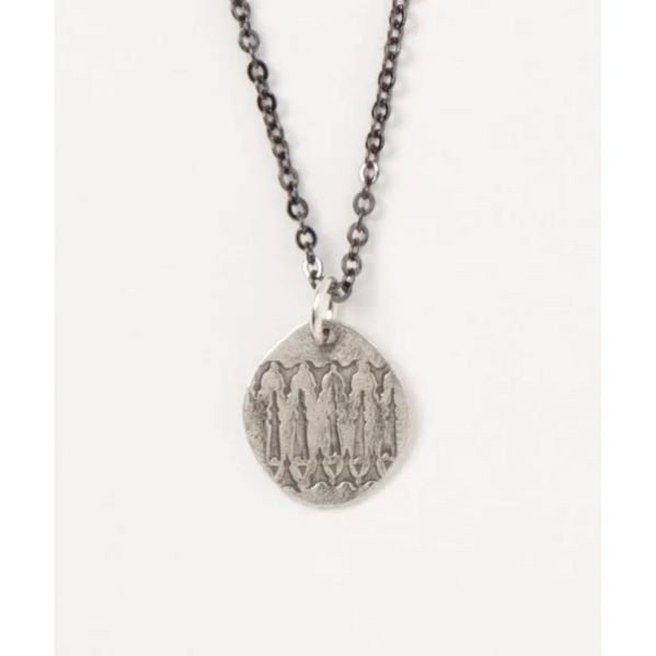 【VIVIFY 置き目店】VIVIFY ビビファイ 首飾り しろがね色 Pattern Plate Necklace/電磁波塔
