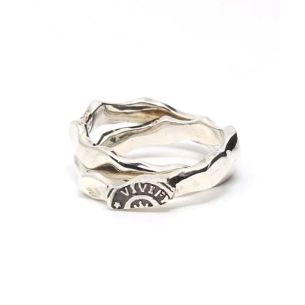 【VIVIFY 正規店】VIVIFY ビビファイ リング 指輪 シルバー Cut Coin Double Ring