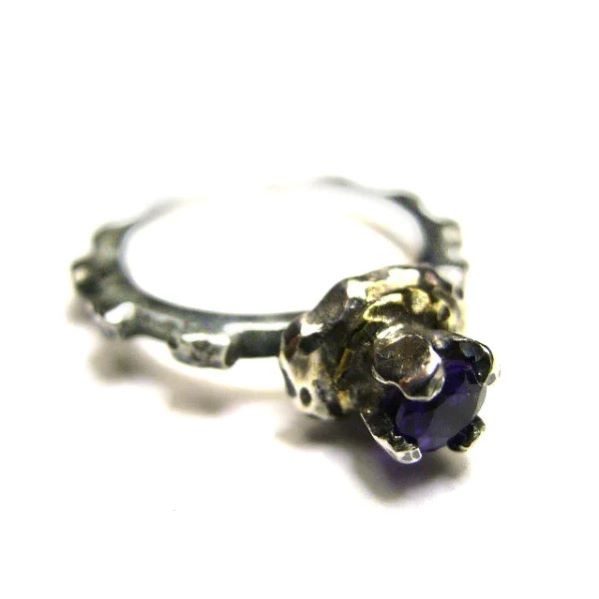 【VIVIFY 定め事店】VIVIFY ビビファイ 輪っか 指環 しろがね色 Decade Ring w/amethyst