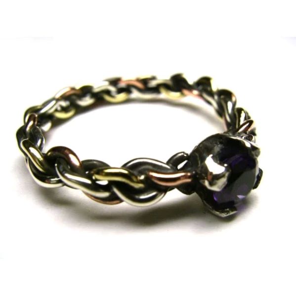 【VIVIFY 決まり店】VIVIFY ビビファイ 輪っか 指環 しろがね色 Twist x Twist Stone Setting Ring（しろがね色x金管楽器） メンズジュエリー・アクセサリー-ジュエリー・アクセサリー