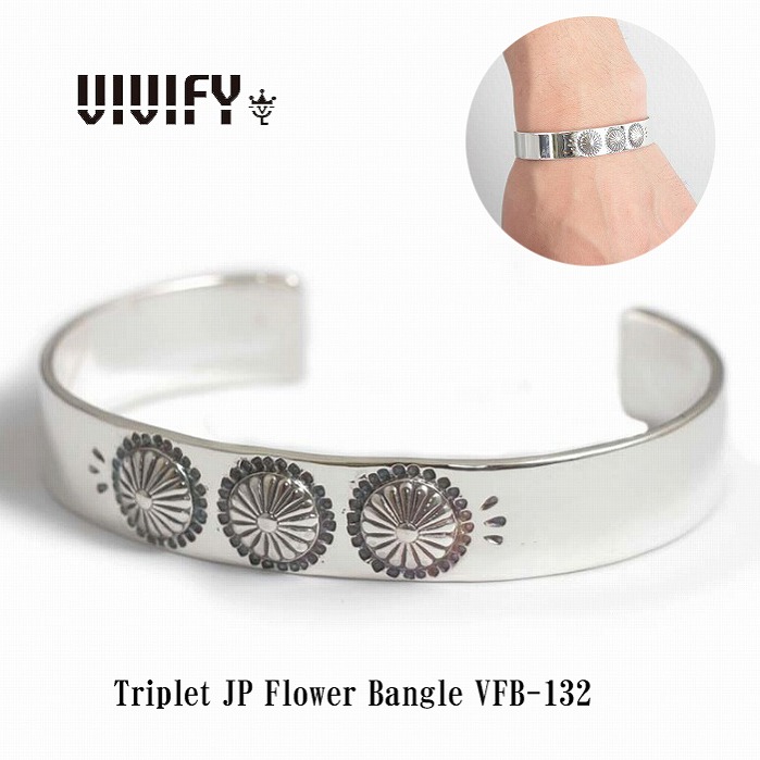 VIVIFY ビビファイ バングル ブレスレット シルバーTriplet JP Flower Bangle 受注生産 72％以上節約