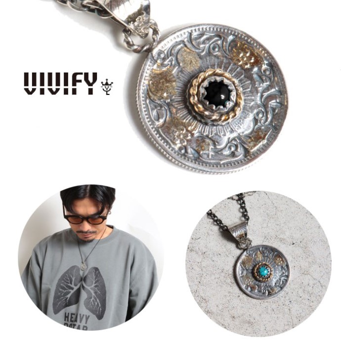 【VIVIFY 正規店】VIVIFY ビビファイ ネックレス コイン Phoenix 50 Sen Coin with Stone Necklace w/gold｜BLESS（ブレス）