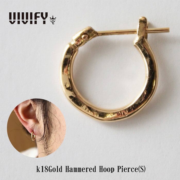 楽天市場】VIVIFY(ヴィヴィファイ）k18Gold Hoop Pierce(S