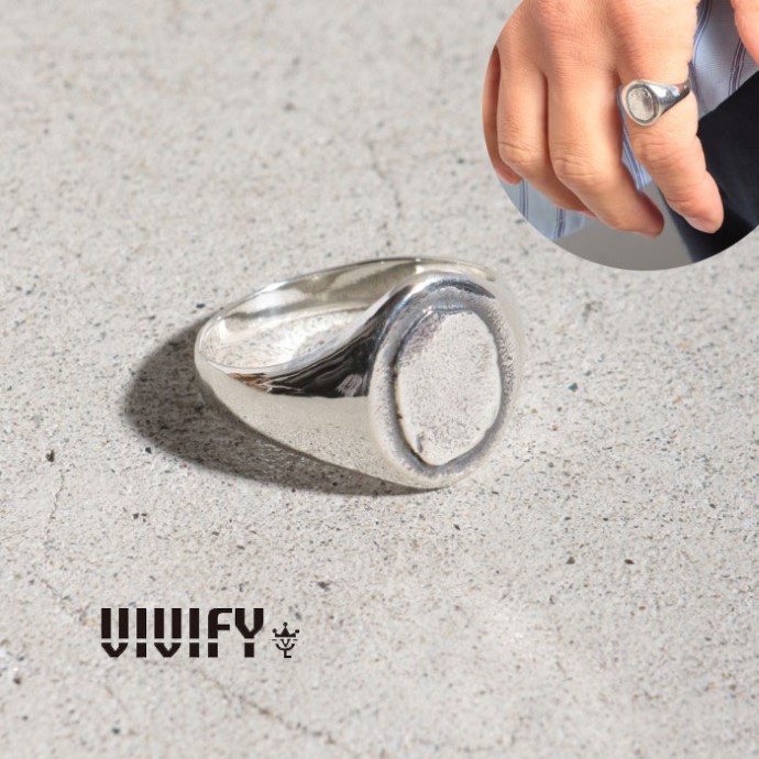 【VIVIFY 正規店】VIVIFY ビビファイ シルバー リング 指輪 Rolled Layer Seal Ring|BLESS(ブレス)