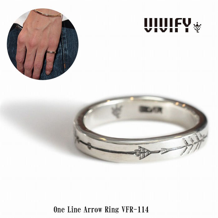 【送料無料】【VIVIFY 正規店】VIVIFY ビビファイ リング 指輪 シルバーOne Line Arrow Ring｜BLESS（ブレス）