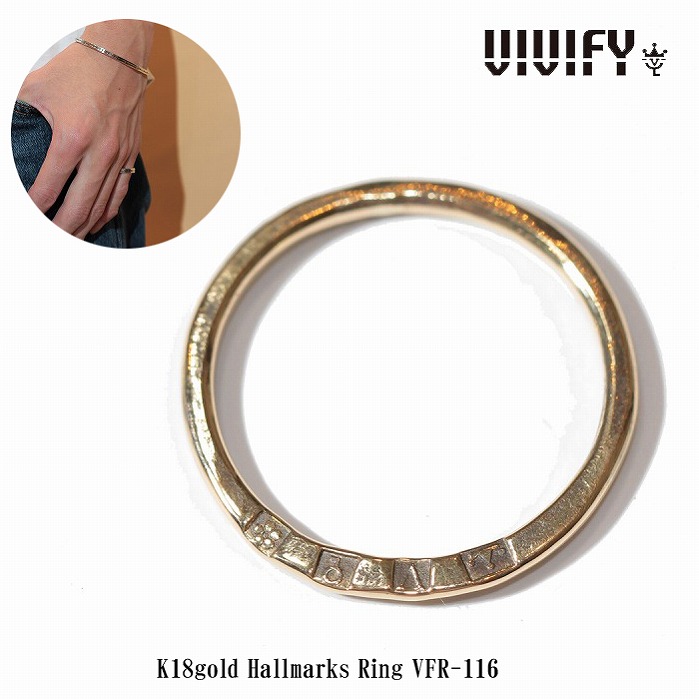 【VIVIFY 正規店】VIVIFY ビビファイ リング 指輪 K18 K18gold Hallmarks Ring｜BLESS（ブレス）