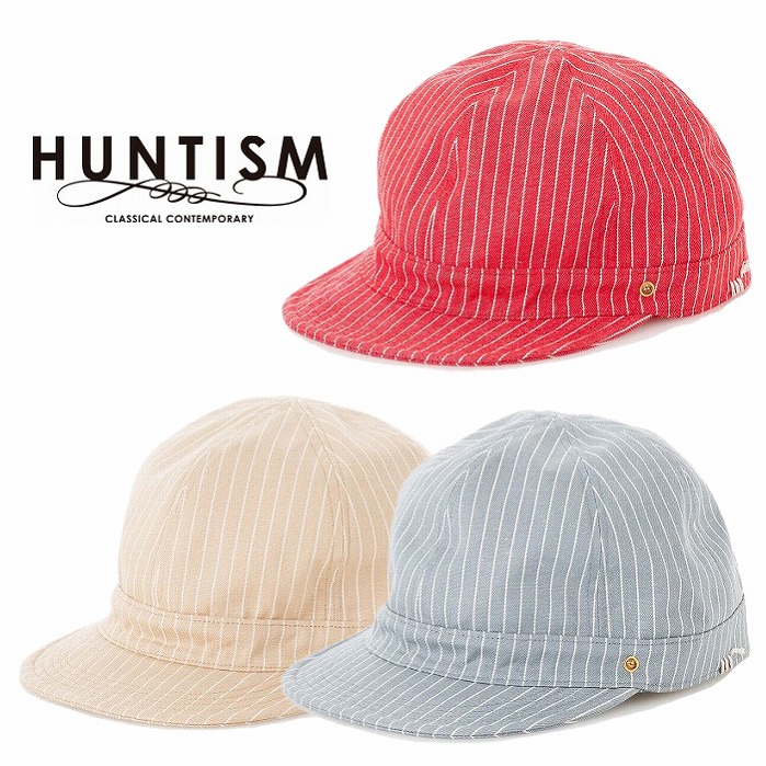 【送料無料/当日発送】【HUNTISM 正規店】HUNTISM ハンティズム ヒッコリーキャップ ストライプ 帽子 Hickory Cap
