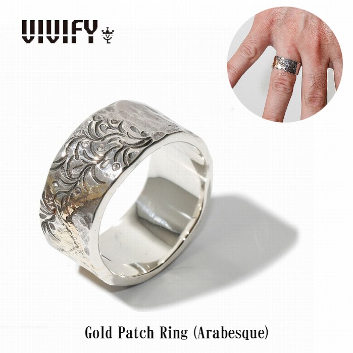 【VIVIFY 正規店】VIVIFY ビビファイ リング シルバー Gold Patch Ring(Arabesque)|BLESS(ブレス)