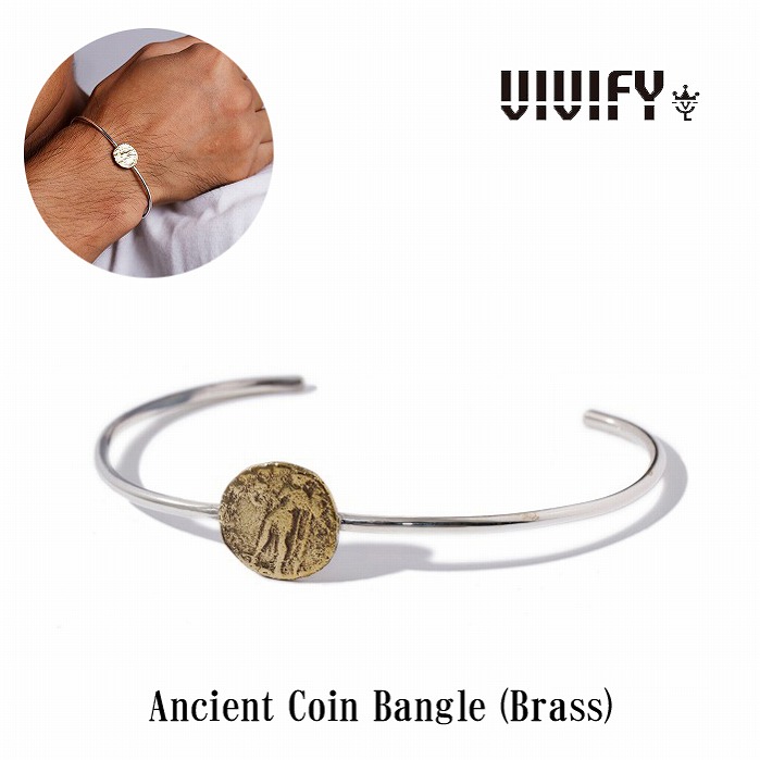 【VIVIFY 正規店】VIVIFY ビビファイ バングル ブレスレット シルバー Ancient Coin  Blacelet(Brass)｜BLESS（ブレス）