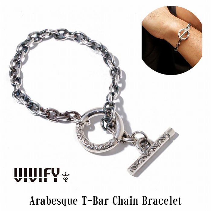 【VIVIFY 正規店】VIVIFY ビビファイ ブレスレット シルバー Arabesque T-Bar Chain Bracelet 27,885円