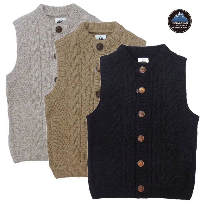 【HIMALAYAN CLIMBER'S HAND-KNIT 正規店】HIMALAYAN CLIMBER'S HAND-KNIT ヒマラヤン セーター ニット ハンドメイド HCK-F06 Hand Knit Vest