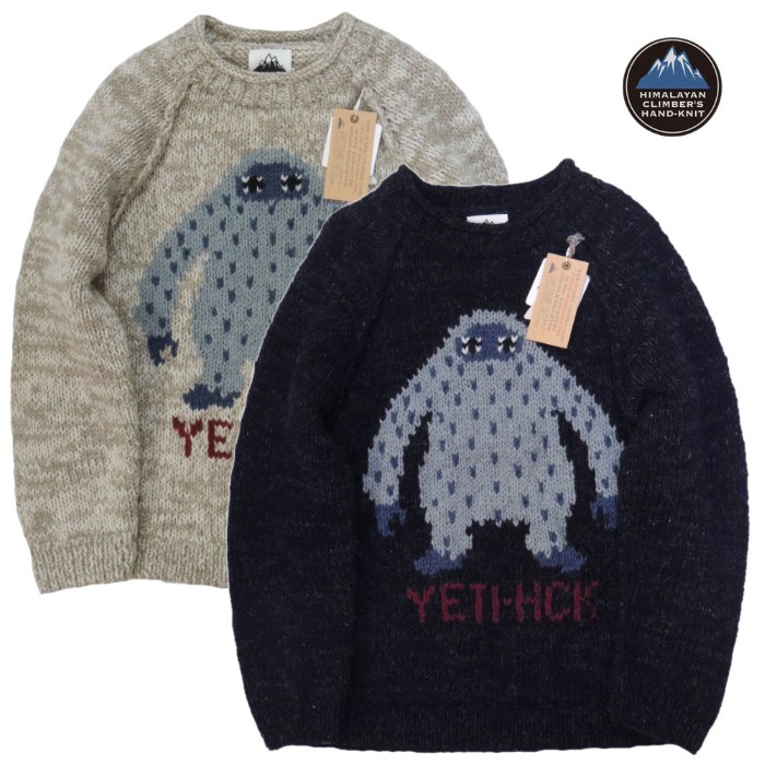 【HIMALAYAN CLIMBER'S HAND-KNIT 正規店】HIMALAYAN CLIMBER'S HAND-KNIT ヒマラヤン セーター ニット ハンドメイド HCK-F08 Hand Knit Design Crew