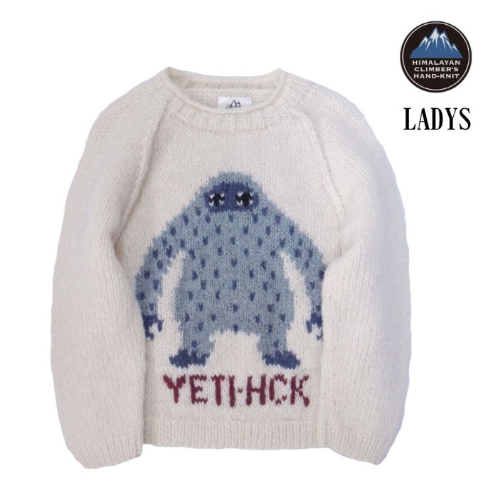 【HIMALAYAN CLIMBER\u0027S HAND-KNIT 置き目店】HIMALAYAN CLIMBER\u0027S HAND-KNIT ヒマラヤン スウェーター 編み物 御手々御手伝いさん レディース HCK-L6 Hand Knit Design Crew