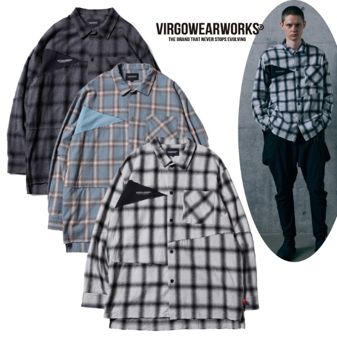 【尖んがり10倍/此れから取って置く7月6日(月)18:00まで】VIRGOwearworks ヴァルゴウェアワークス VIRGO ヴァルゴ 定め事店 9月発売 FRACTURE CHECK SHIRT