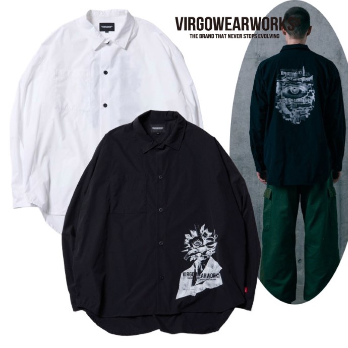 【尖んがり10倍/此れから取っておく7月6日(月)18:00まで】VIRGOwearworks ヴァルゴウェアワークス VIRGO ヴァルゴ 定まり店 9月発売 COLLISION SHIRT