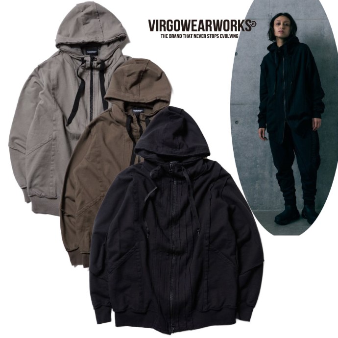 【尖んがり10倍/此れから取っておく7月6日(月)18:00まで】VIRGOwearworks ヴァルゴウェアワークス VIRGO ヴァルゴ 定まり店 10月発売 FRAGFORM ZIP HOODIE