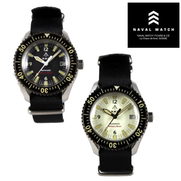 【NAVAL WATCH 正規店】NAVAL WATCH ナバルウォッチ 腕時計 ミリタリー MIL.-05 B C SV/BK Automatic ROYAL Military Diver TYPE|BLESS(ブレス)