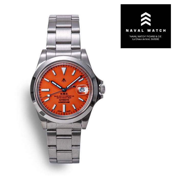 Naval ProducedbyLOWERCASE 39mm自動巻オレンジ文字盤 楽天市場】NAVAL WATCH Produced by LOWERCASE