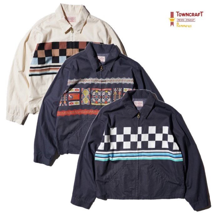 【TOWNCRAFT 正規店】TOWNCRAFT タウンクラフト ロカビリージャケット ワークブルゾン PRINTED ROCKABILLY BLOUSON