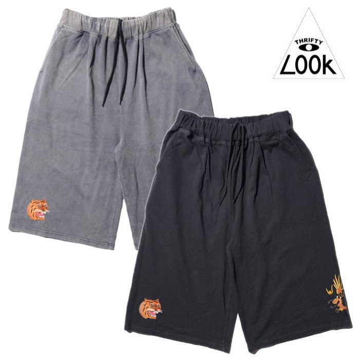 【THRIFTY LOOK 正規店】THRIFTY LOOK スリフティールック イージーショーツ ビッグシルエット VIET-NAM EMBROIDERY BIGGEST SHORTS