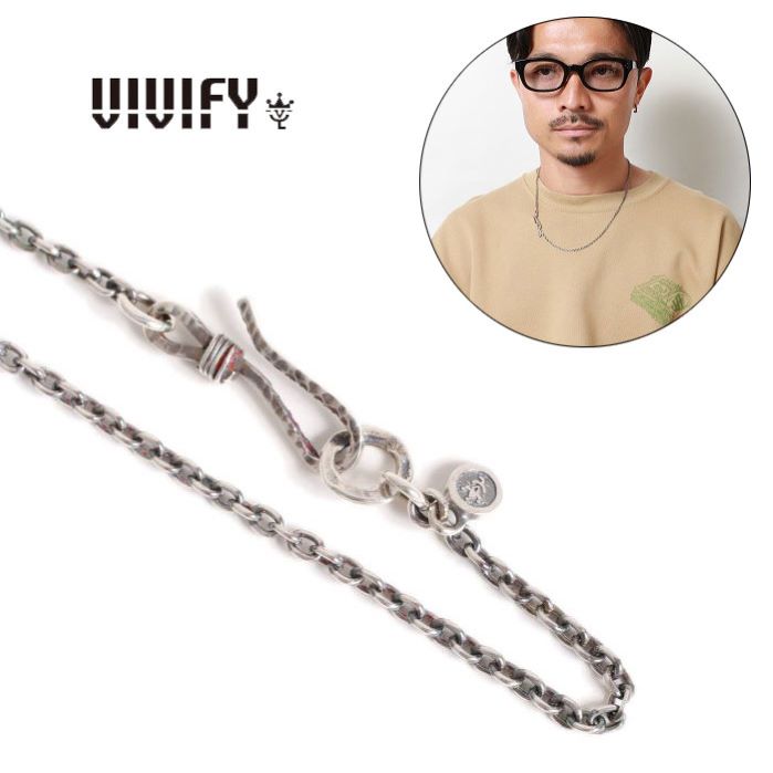 【VIVIFY 正規店】VIVIFY ビビファイ ネックレス シルバー アズキチェーン Hallmarks Clasp Chain 2.8 x 50cm