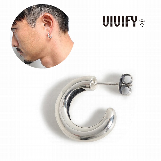 【送料無料】【VIVIFY 正規店】VIVIFY ビビファイ ピアス シルバー LightWeight HoopPierce/4mm｜BLESS（ブレス）