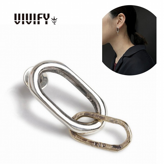 【VIVIFY 置き目店】VIVIFY ビビファイ ピアス ゴールド 2連 K10 Link Pierce