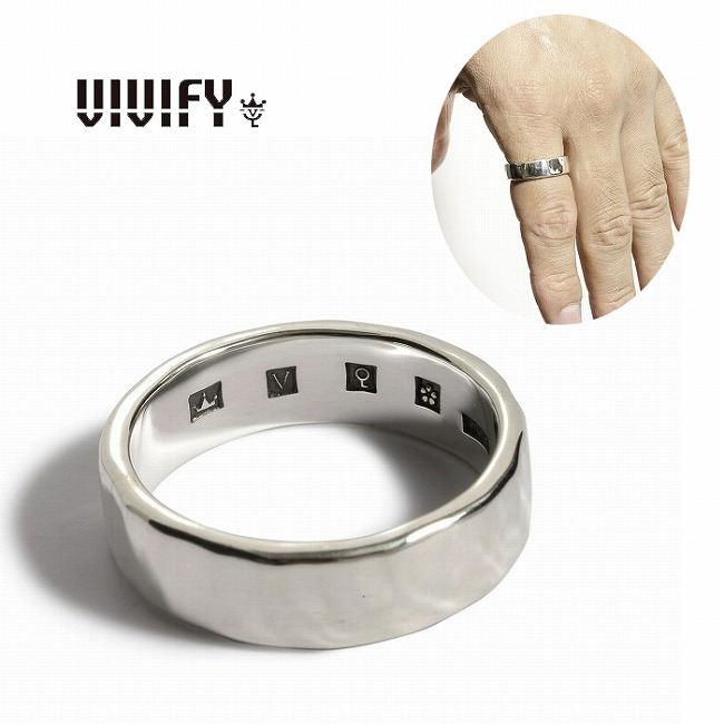 【VIVIFY 正規店】VIVIFY ビビファイ シルバー 指輪 リング Back Hallmarks Ring/Mirror finish/Middle