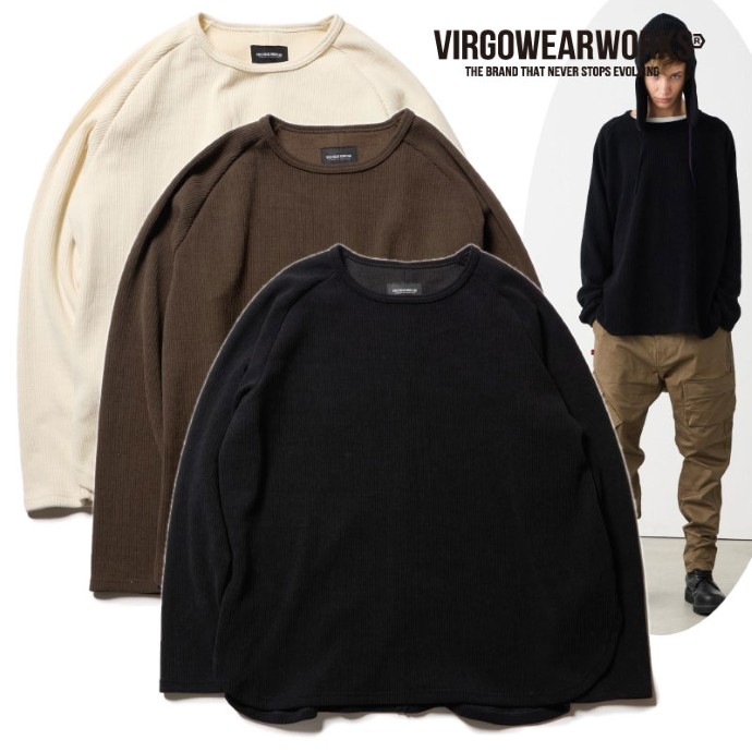 トップス VIRGOwearworks LIGHTNING KANJI KNIT VIRGOwearworks (ヴァルゴウェアワークス) LIGHTNING KANJI KNIT BLU