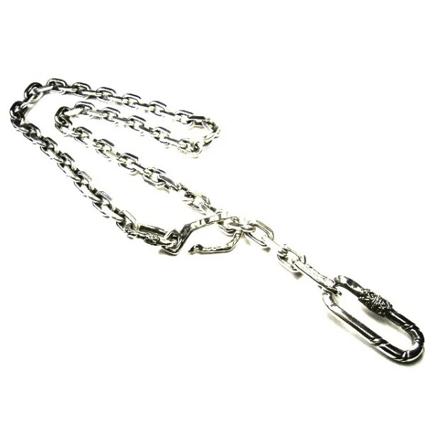 【VIVIFY 定め事店】VIVIFY ビビファイ 首飾り しろがね色 Decorate Chain Parts Top Y-Chain Necklace