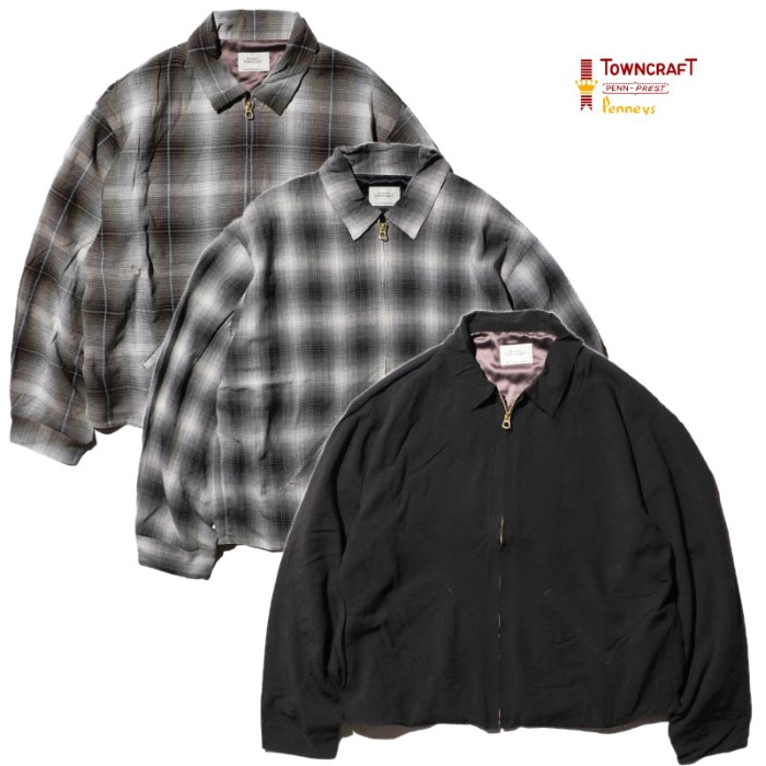 【当日発送】【TOWNCRAFT 正規店】TOWNCRAFT タウンクラフト ロカビリージャケット ワークブルゾン 50S ROCKBILLY RAYON JACKET