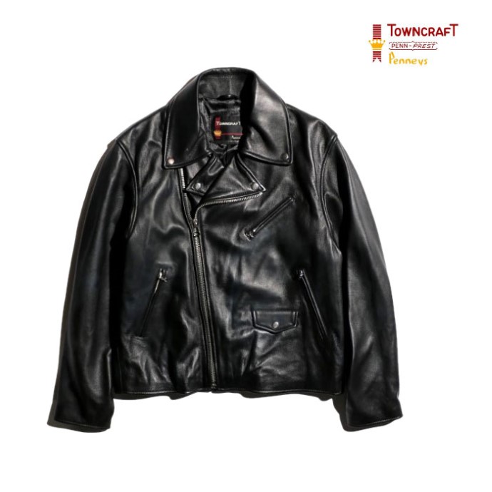 【TOWNCRAFT 置き目店】TOWNCRAFT 町手工芸品 ダブルライダース 上衣 LEATHER DOUBLE RIDERS JACKET