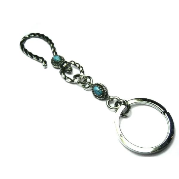 【VIVIFY 正規店】VIVIFY ビビファイ シルバー キーチェーン Old Native Style Stone Setting Ball Key Chain
