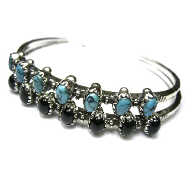 【VIVIFY 正規店】VIVIFY ビビファイ ブレスレット シルバー Old Native Style Seven Stone Setting Bangle