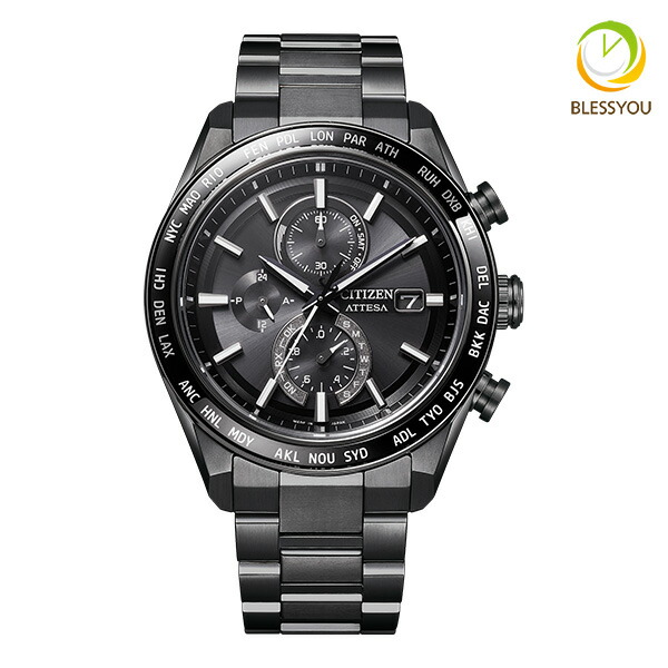 シチズン アテッサアクトライン AT8294-59E CITIZEN ATTESA エコドライブ ソーラー 電波時計 腕時計 メンズ ブラック チタン 200.0 2025年10月2日発売|ペアウォッチ Gショック BLESSYOU
