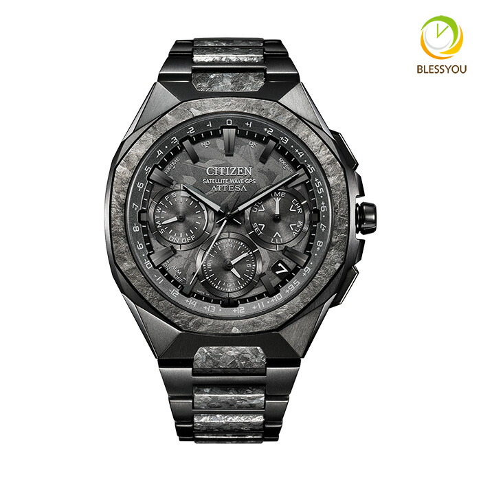 メンズ 腕時計 シチズン アテッサ GPS 電波時計 エコドライブ クロノグラフ スーパーチタニウム CITIZEN ATTESA F950 SPACESHIP Black Crystalized Titanium CC4107-80H 350,0 2026年7月 【正規品】 日本製 電波ソーラー 光発電｜ペアウォッチ Gショック BLESSYOU