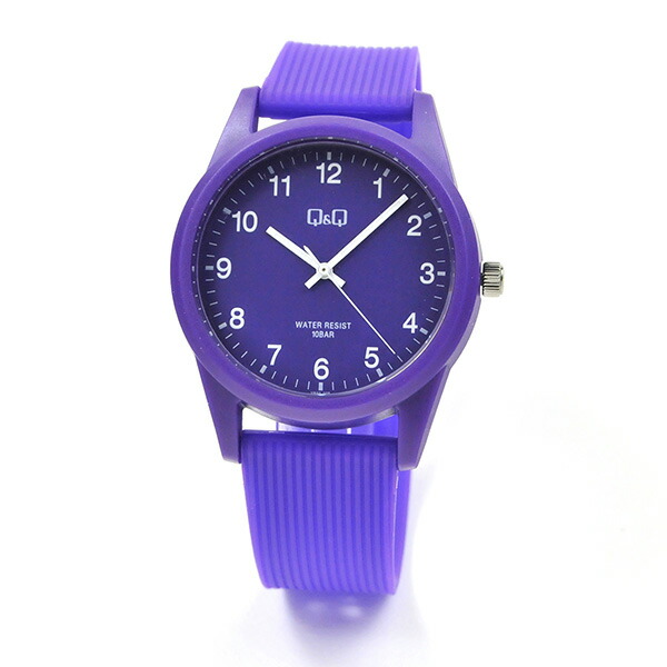 楽天市場 受験 用 時計 レディース シチズン Q Q 腕時計 アナログ 防水 ウレタンベルト Vs40 008 パープル ボーイズサイズ 10気圧 防水 ネコポス配送 ペアウォッチ G Shock Blessyou