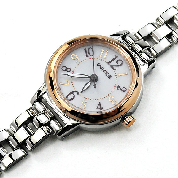 ウィッカ ソーラーCITIZEN wicca KP3-619-11 19 シチズン レディース 腕時計 5気圧防水 ハートマーク入り