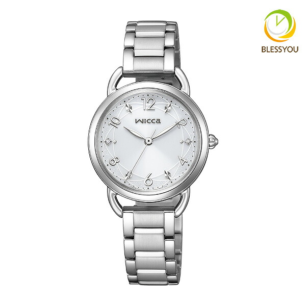 ウィッカ ソーラーCITIZEN wicca KP6-014-11 27.0 2024年10月シチズン レディース 腕時計 5気圧防水 替えレザーバンド付き