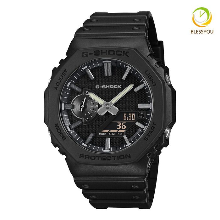 ジーショック Gショック 腕時計 メンズ CASIO カシオ G-SHOCK LUXE BLACK GA-2100LXB-1AJF 19,0 2026年6月 ファッションアイテム アウトドア 20気圧防水｜ペアウォッチ Gショック BLESSYOU 12,540円