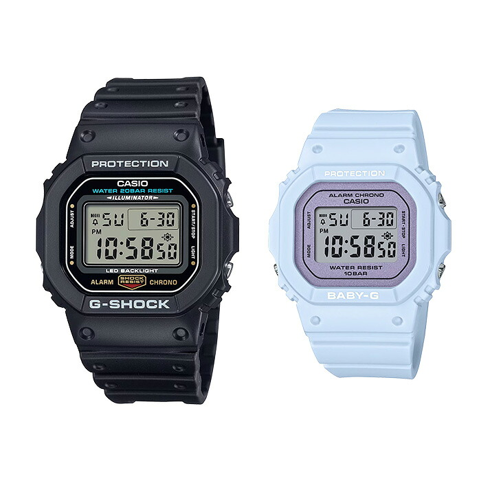 G-SHOCK デジタル ペアウォッチ DW-5600UE-1JF &times; BGD-565SC-2JF 22,5 ジーショック Gショック ペア カジュアル ファッション シンプル リンクコーデ｜ペアウォッチ Gショック BLESSYOU