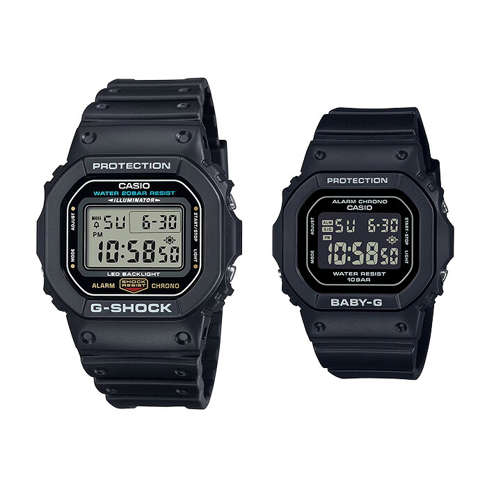 G-SHOCK デジタル ペアウォッチ DW-5600UE-1JF &times; BGD-565U-1JF 22,5 スクエア 5600系デザイン ジーショック Gショック ペア カジュアル シンプル リンクコーデ ペア さりげなくおそろい プレゼントに｜ペアウォッチ Gショック BLESSYOU 14,058円